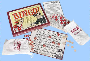 Vintage retro bingo set