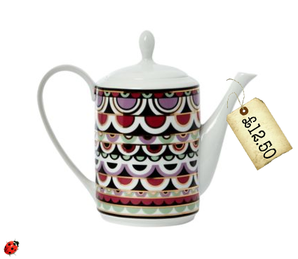 pretty jewel coloured teapot