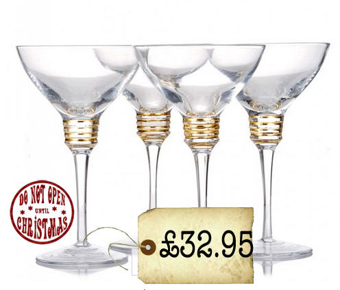 set of martini glasses