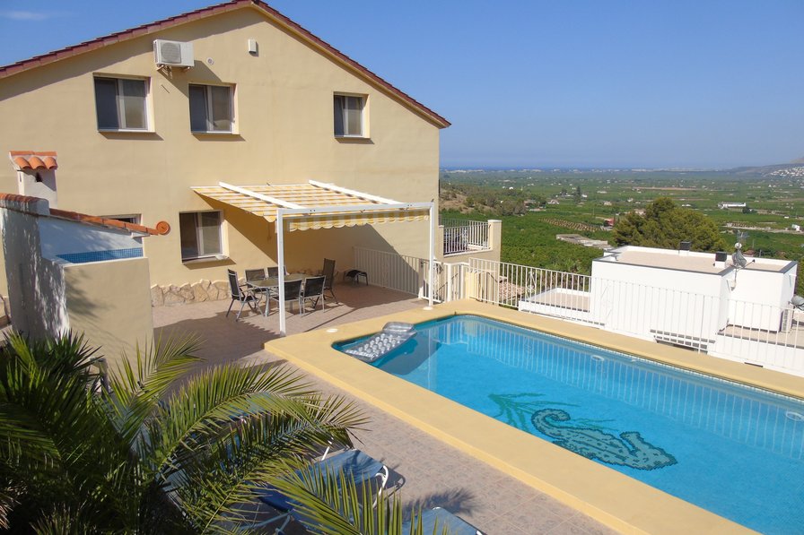 large family villa in Pego, Spain with private pool