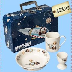 Spotted! Fabulously Retro Space Boy Breakfast Set.