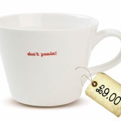 Spotted! Fably ‘Don’t Panic!’ mug