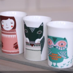 Spotted! Donna Wilson Bone China Beakers – Yes, There’s an Owl One!