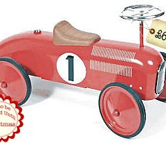 Bestest Christmas Gift Guide – Fab Fab FAB Retro Ride-On Racing Car