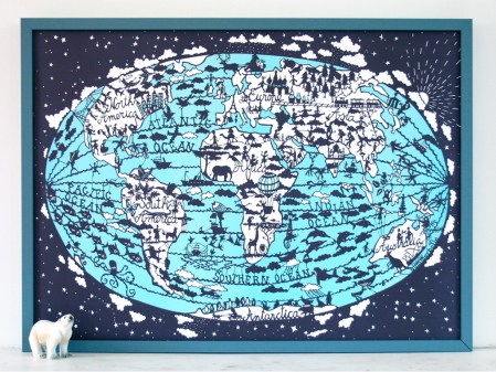 Spotted! Unusual Yet Lovely World Map Print - LittleStuff