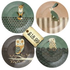 Spotted! Four Wildlife Dusk Plates by Magpie