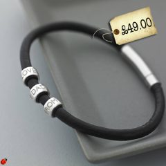 Fathers Day Gift Idea – Gorgeous Personalised Leather Bracelet