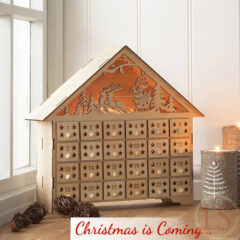 Pre-Christmas Shopping List – Natural Wood Light Up Advent House