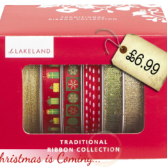 Traditional Red & Gold Ribbon – Pre-Christmas Shopping