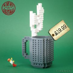 The Building Brick Mug – you can stick LEGO on it! Christmas Gift Guide