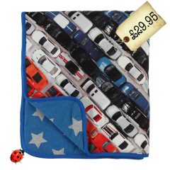 Spotted: Niles Toy Cars Reversible Baby Blanket by Molo Kids brought to you by Monkey McCoy