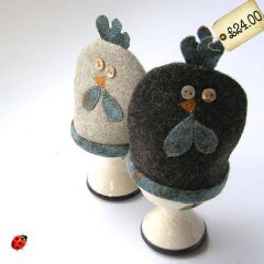 Spotted: Clucky Hen Egg Cosy (pair) by Mogwaii Design #EasterGiftIdeas