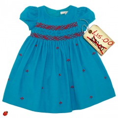 Spotted! Baby cord smock dress. Utterly delicious