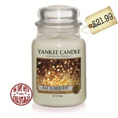 All is Bright  Large Jar Candle by Yankee Candles #ChristmasGiftGuide