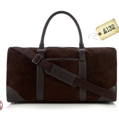 Jasper Conran Brown suede holdall from Debenhams #ChristmasGiftGuide