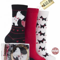 Scottie Dog Design Novelty Cotton Socks from The Sockshop #ChristmasGiftGuide