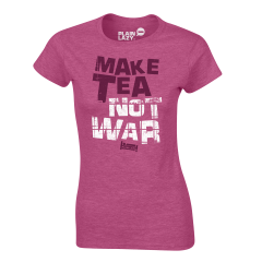 Make Tea Not War Retro Raspberry Marl Womens T Shirt #MothersDay