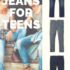 Jeans for your man-sized boy teenager.