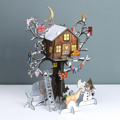 Personalised Festive Treehouse 3D Advent Calendar from PenelopeTom on Etsy