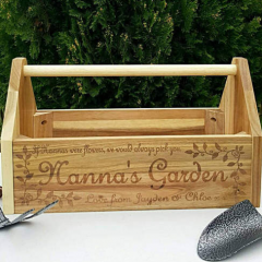 Personalised Wooden Garden Caddy #ChristmasGiftGuide