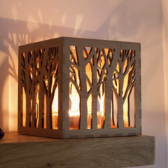 Wooden Candle Holder, Tree Tea Light Lantern | #ChristmasGiftGuide