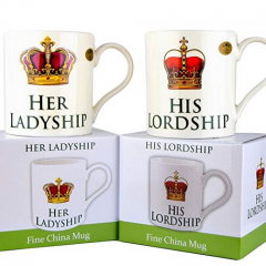 His Lordship & Her Ladyship Fine China Set of 2 Mugs | #ChristmasGiftGuide