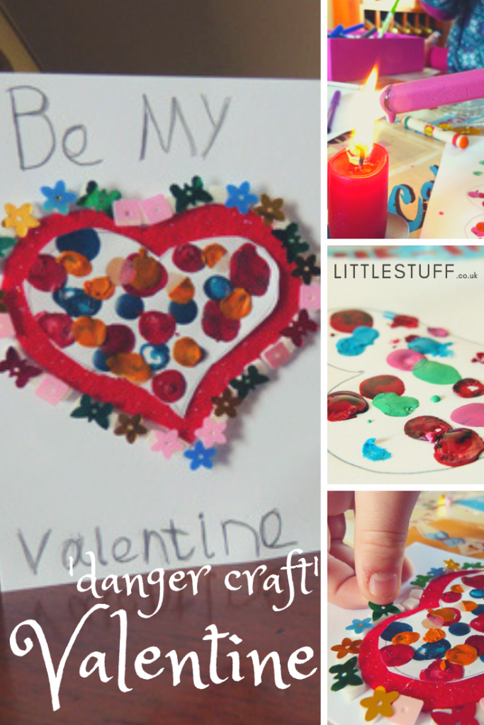 Melted Crayon 3D Valentine Cards - Brilliant fun 'danger' craft for age 6+